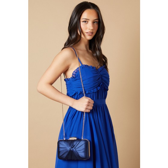 Beaut Satin Twist Clutch Bags