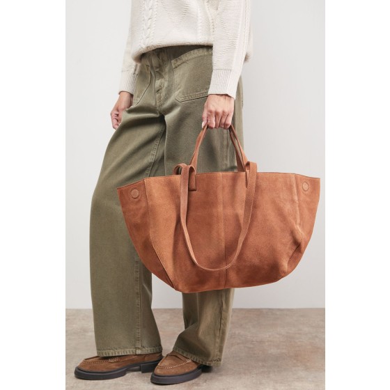 Jas Suede Tote Bag With Multi Handles