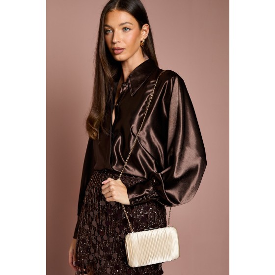 Bridal Brooke Satin Clutch Bag