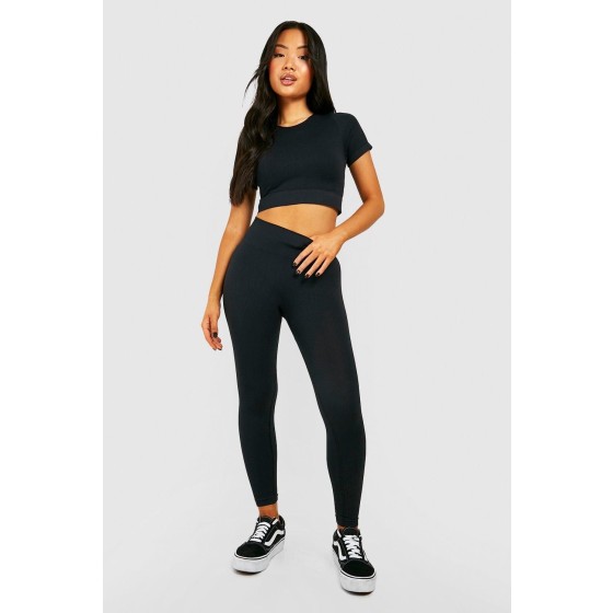 Petite Seamless Rib Leggings