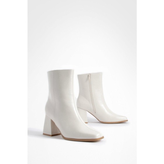 Wide Fit Block Heel Ankle Boots