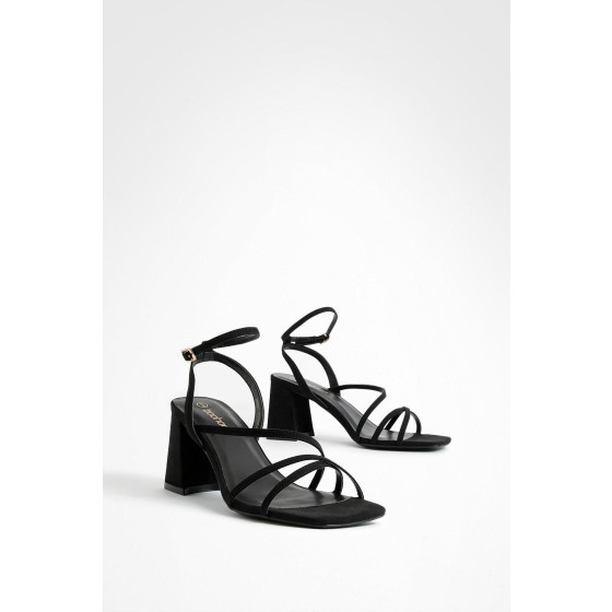 Mid Block Heel Strappy Sandals