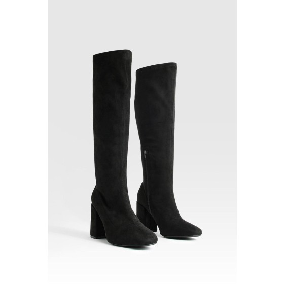 Wide Fit Stretch Knee High Boots
