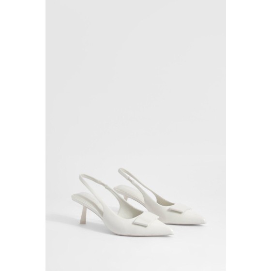 Low Slingback Point Heeled Courts