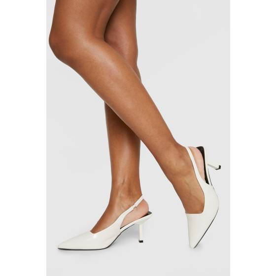 Low Stiletto Slingback Court Shoes