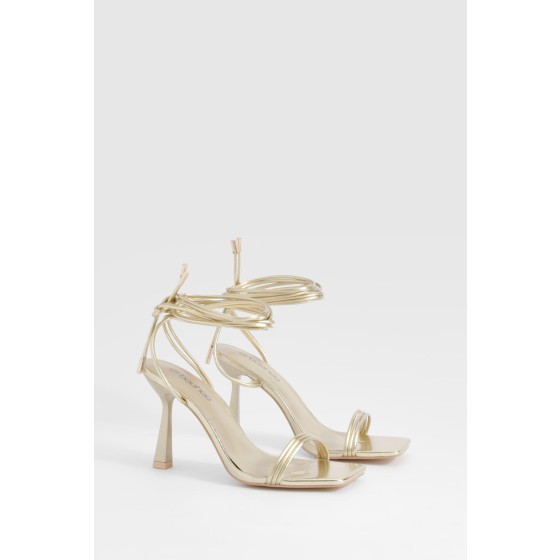 Triple Strap Wrap Up High Heels
