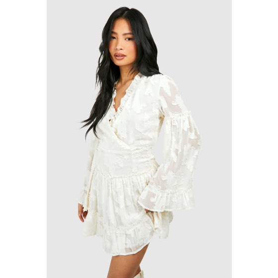 Petite Burnout Frill Mini Dress