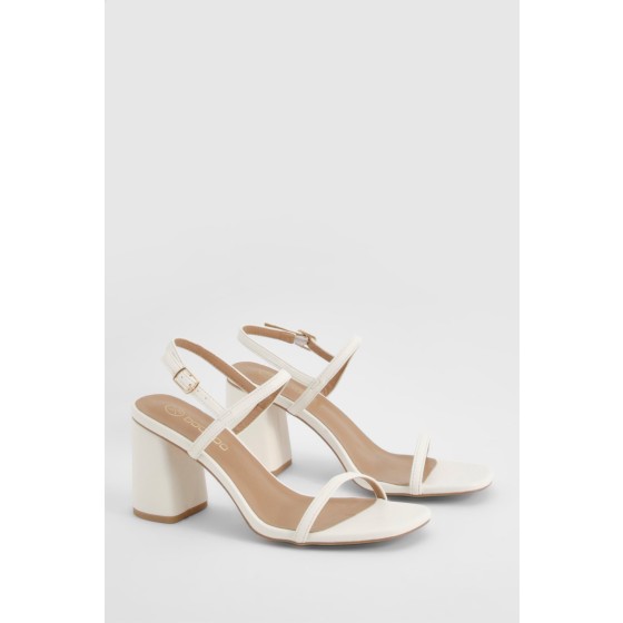 Double Strap Slingback Block Heel Sandals