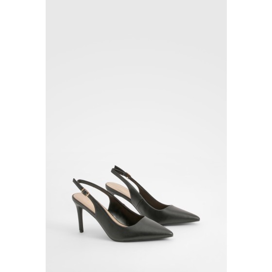 Mid Height Slingback Court Shoes