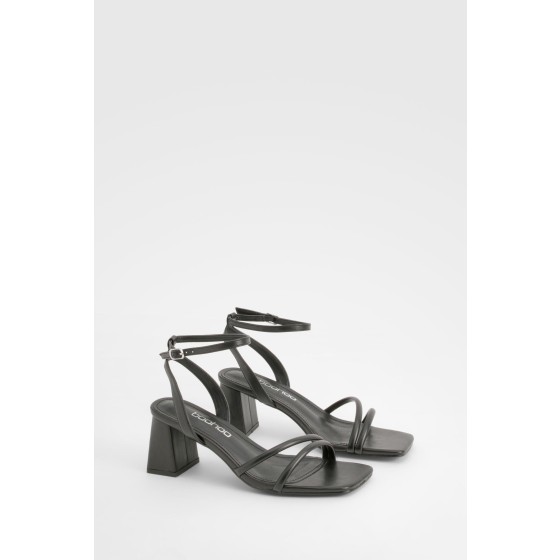 Wide Fit Asymmetric 2 Part Block Heels