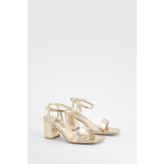 Square Toe Block Heel Two Part Heels