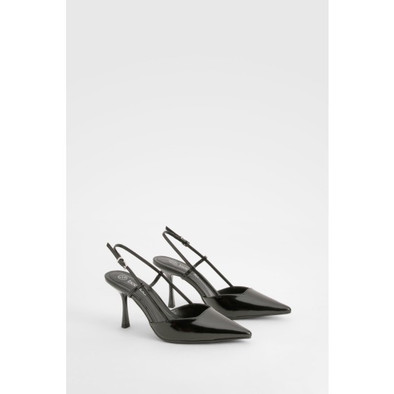 Slingback Box Pointed Court Shoes