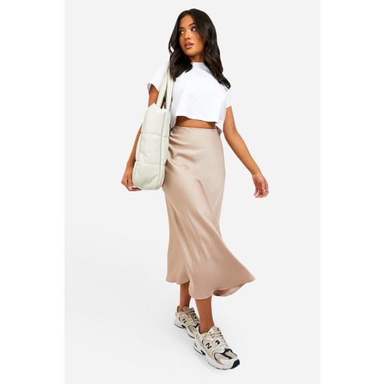 Petite Satin Midaxi Skirt