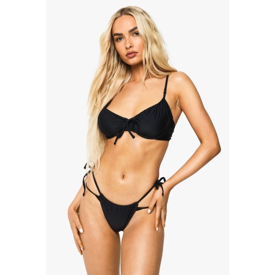 Petite Swimwear Essentials Ruched Tie Side Brief