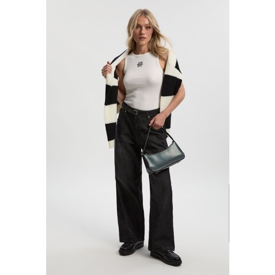 Petite Basic High Waist Boyfriend Jean