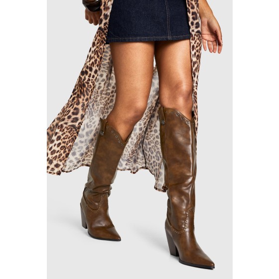 Western Studded Detail Boots