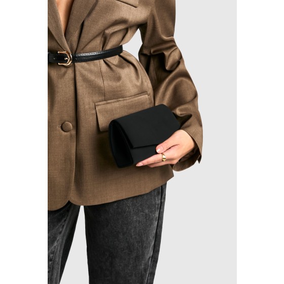 Structured Clutch Bag & Chain