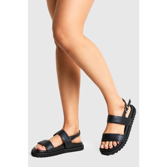 Wide Fit Double Strap Sandals