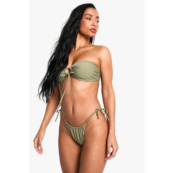 Petite Swimwear Essentials Ruched Tie Side Brief