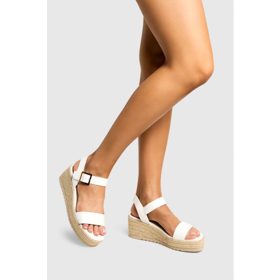 2 Part Espadrille Low Wedges