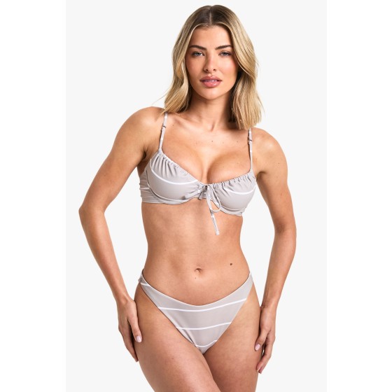 Petite Swimwear Essentials Stripe Bikini Bottoms