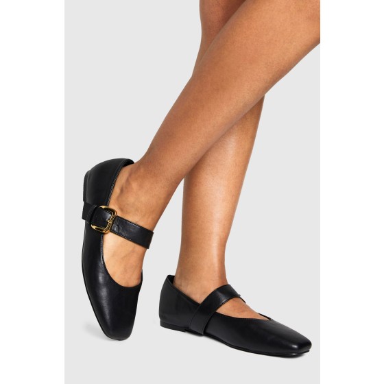 Wide Fit Mary Jane Ballet Flats