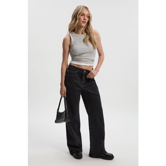 Petite Comfort Stretch High Waist Straight Leg Jean