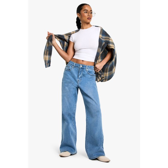 The Petite High Waist Loose Straight Jean