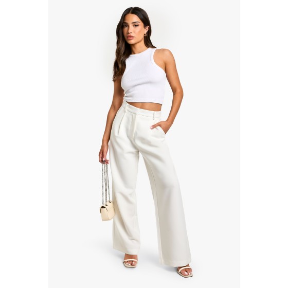 Petite Essential Wide Leg Trouser