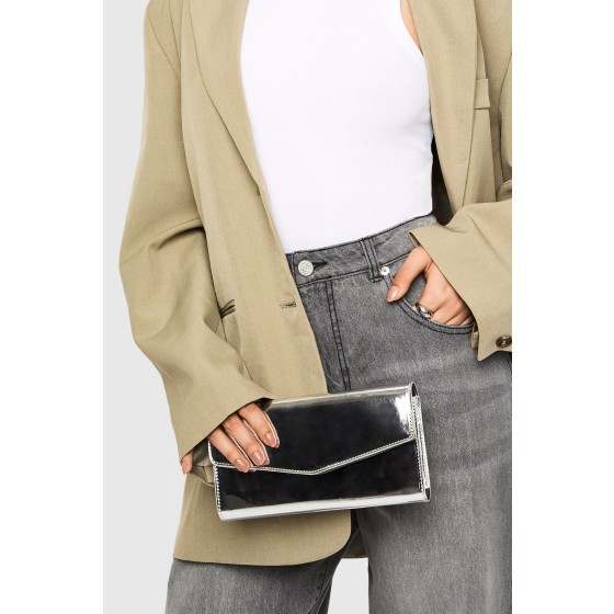 Structured Fold Over Clutch Bag