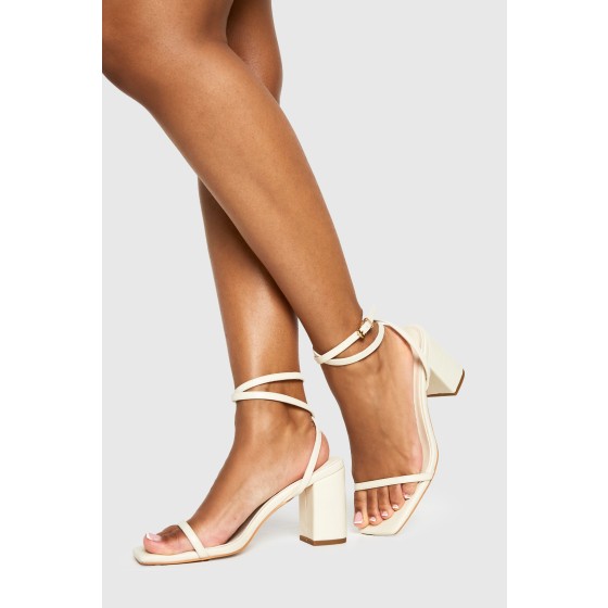 Wide Fit Barely There Block Heels