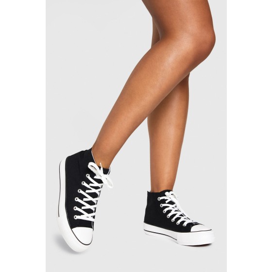High Top Platform Lace Up Trainers