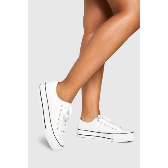 Low Top Platform Lace Up Trainers