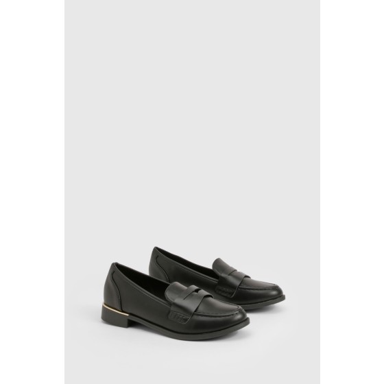 Gold Trim Basic Loafers