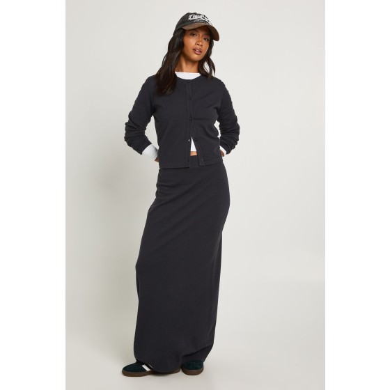 Petite Rib Knit Maxi Skirt