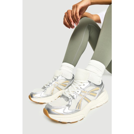 Contrast Tonal Stripe Chunky Sporty Dad Trainers