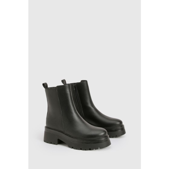 Chunky Elastic Panel Chelsea Boots