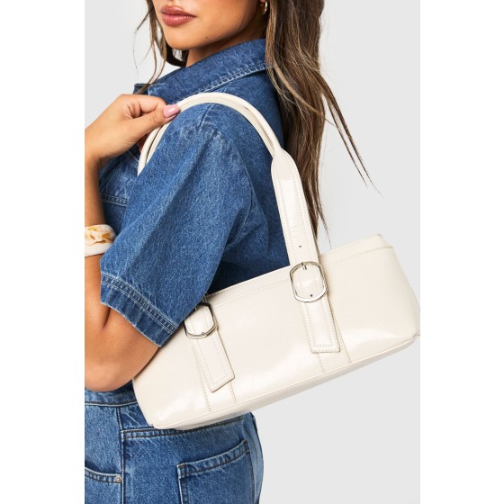 Double Buckle Detail Bowling bag