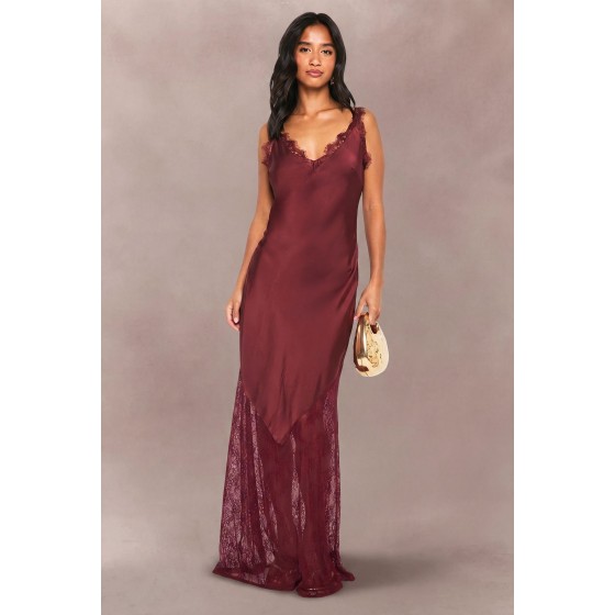 Petite Lace Hem Slip Dress