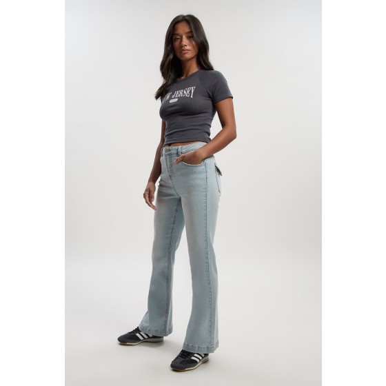 Petite Mid Rise Y2K Bootcut Jean