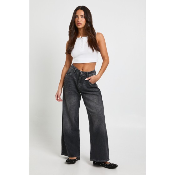 Petite Basics Mid Waist Boyfriend Jean