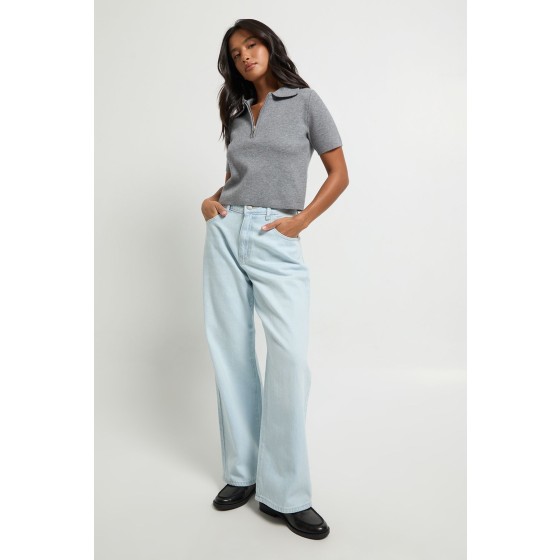 Petite Basics High Waist Straight Leg Jean