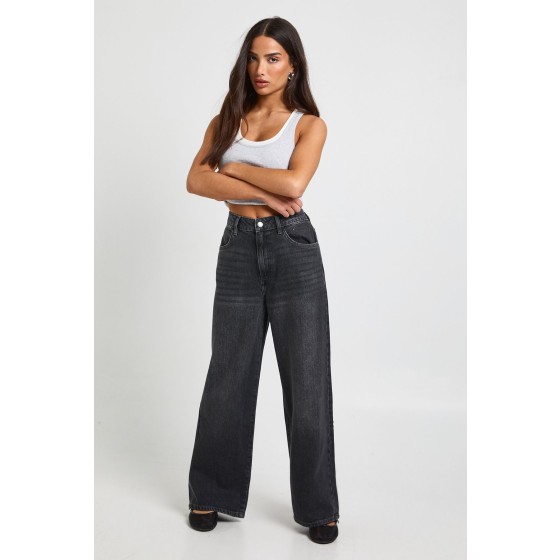 Petite Basics High Waist Wide Leg Jean