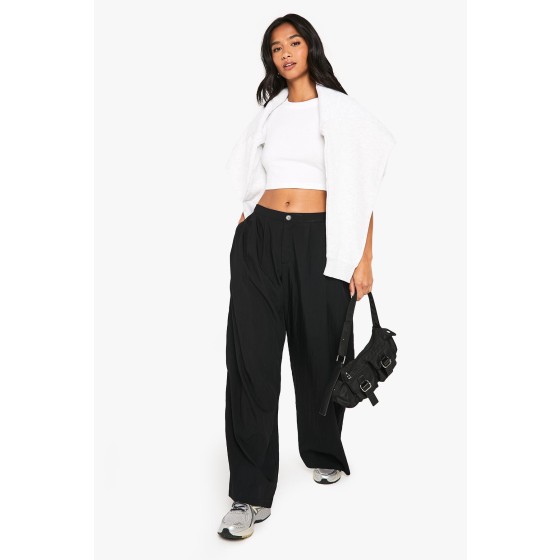 Petite Low Rise Straight Leg Trousers