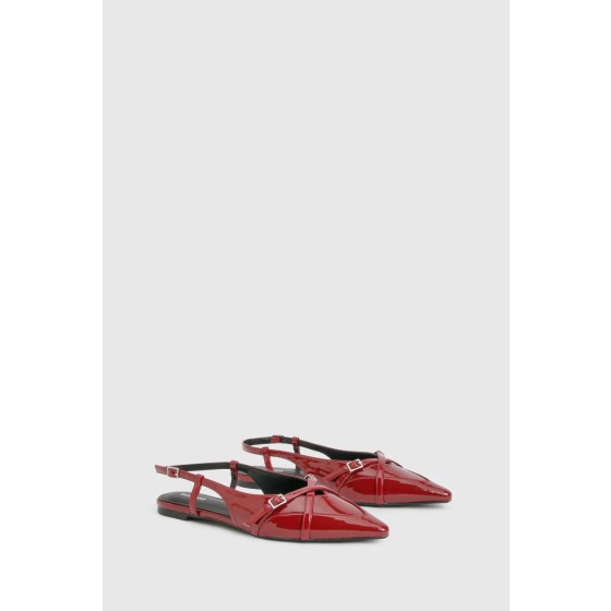 Cross Over Strap Detail Pointed Flats