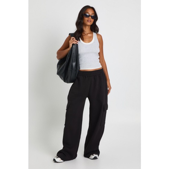 Petite Wide Leg Cargo Joggers