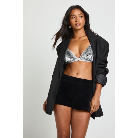 Petite Velvet Micro Short
