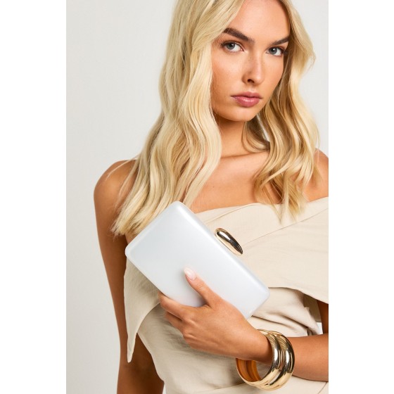 Pearlised Acrylic Clutch Bag