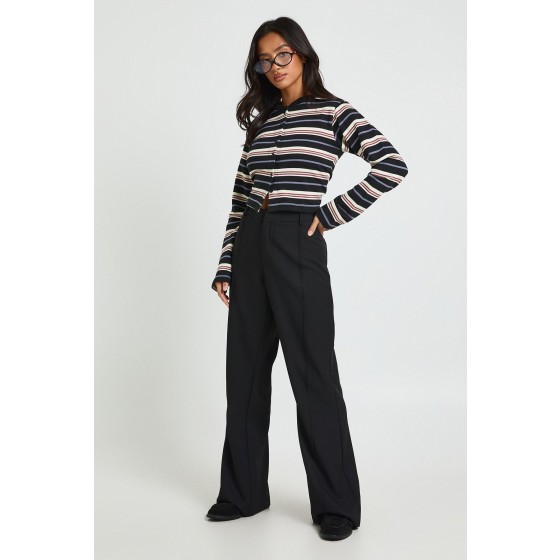 Petite Boohoo Basics Tailored Flare Trouser