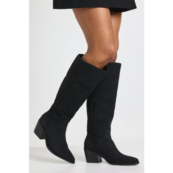 Wide Fit Knee High Western Boots
